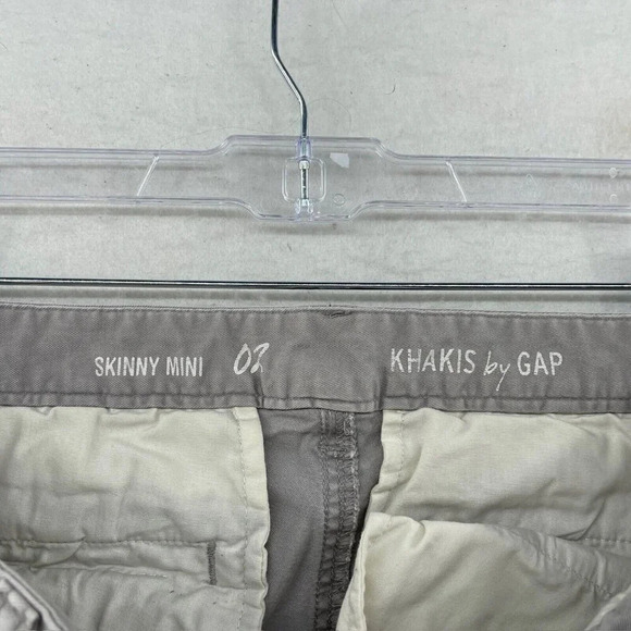 Gap Khakis Pants Women's 28 Beige Skinny Mini Stretch Cropped Jeggings Slim Fit - Picture 10 of 12